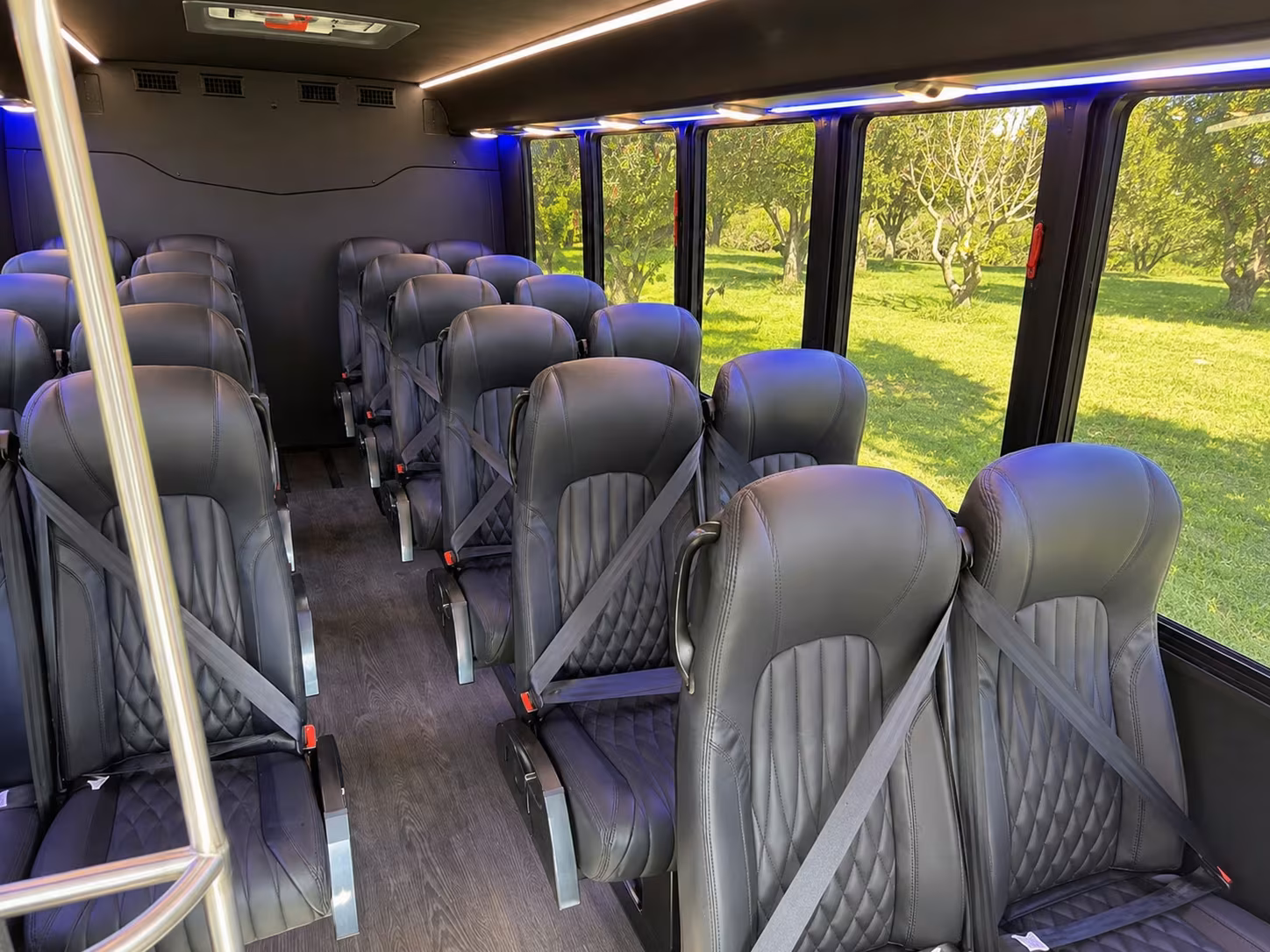 15 passenger minibus interior