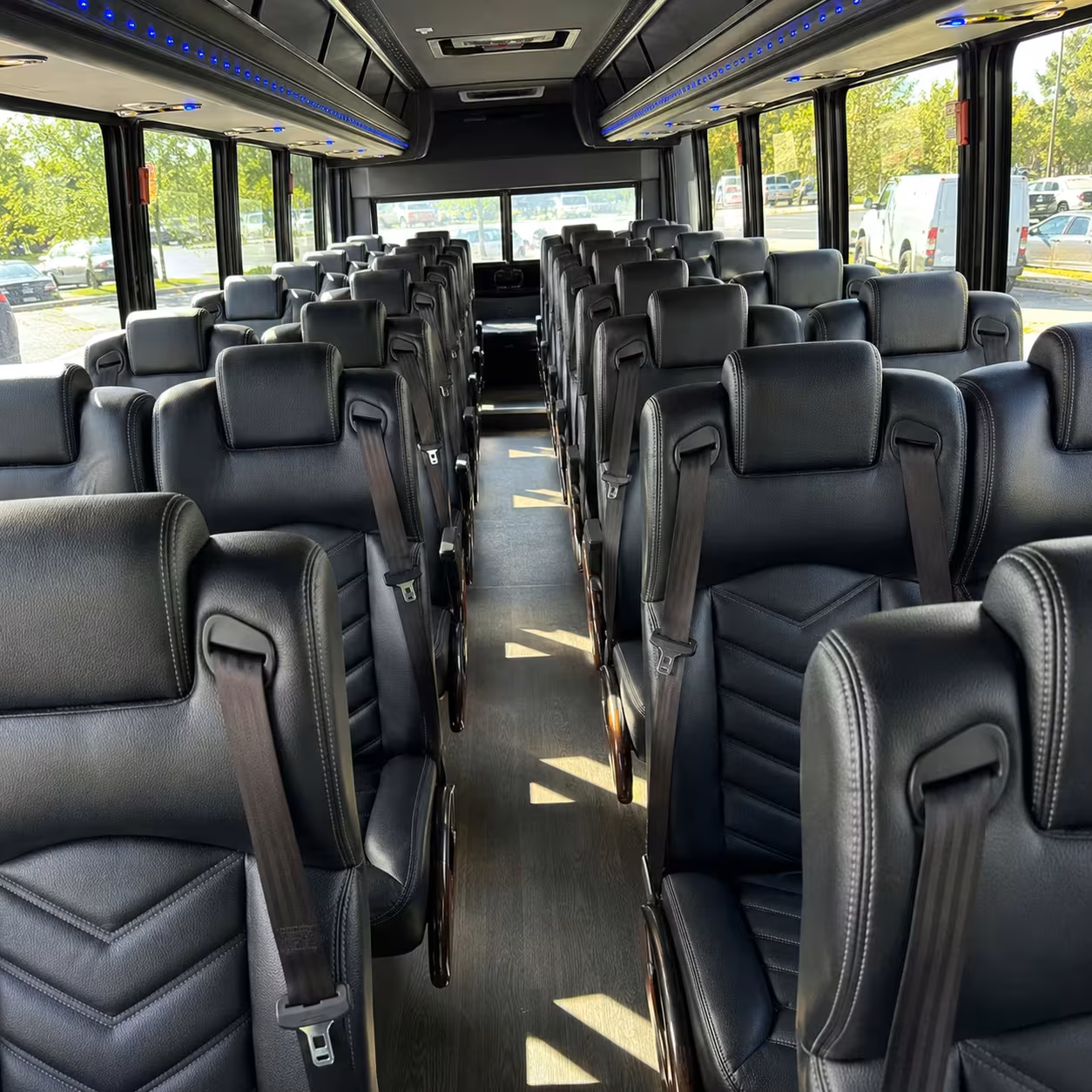 cross campus and remote parking minibus rentals in plano