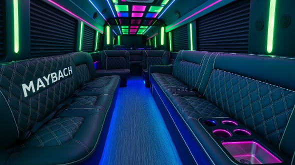 party bus rental interior plano