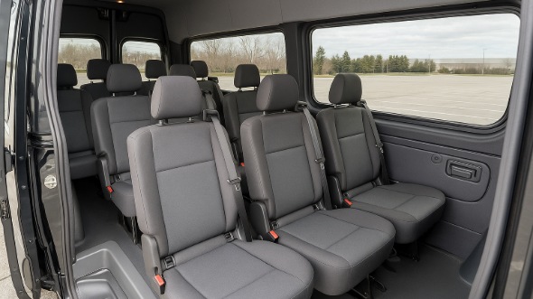 plano sprinter van with driver inside
