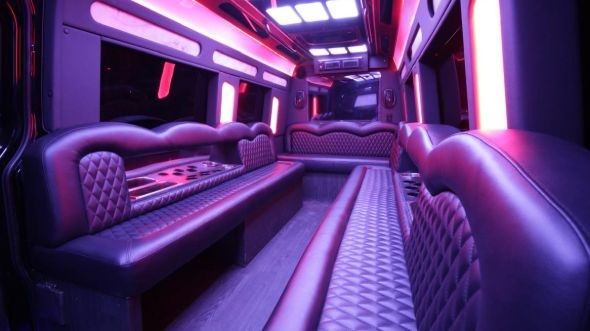 sprinter limo rental interior plano